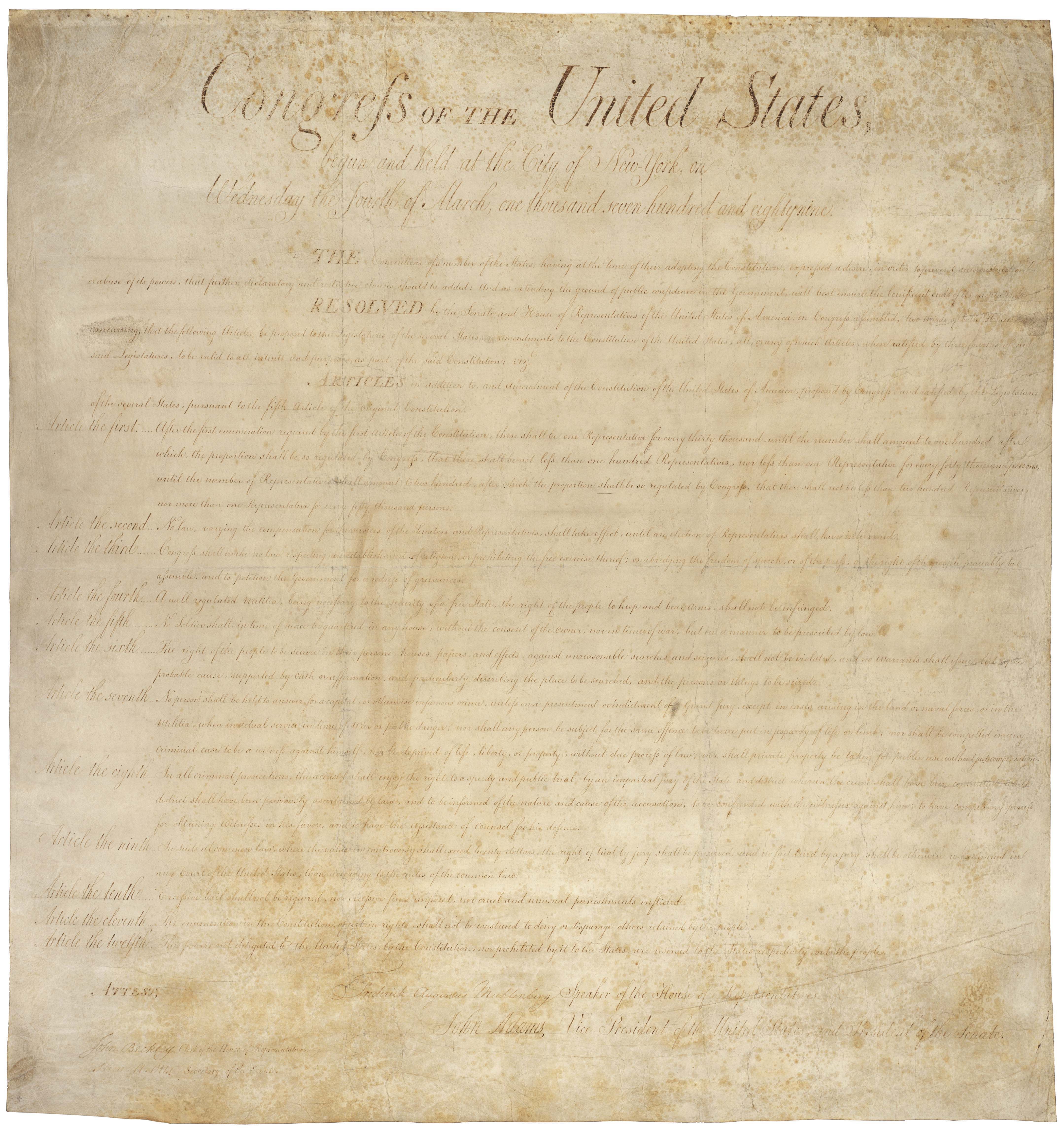 Original us constitution full text